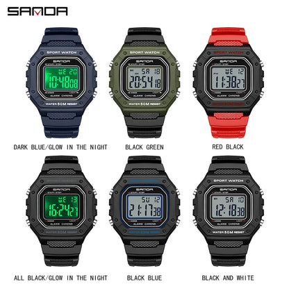 Big Dial Sports Watch with Stopwatch – Men