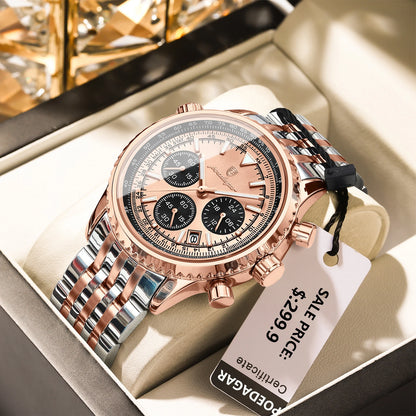 Luxury Stainless Steel Quartz Watch – Men